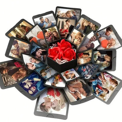 Personalized Hexagonal Memory Explosion Box
