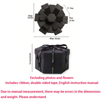 Personalized Hexagonal Memory Explosion Box