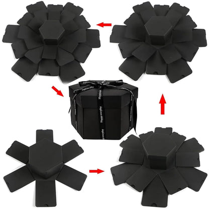 Personalized Hexagonal Memory Explosion Box